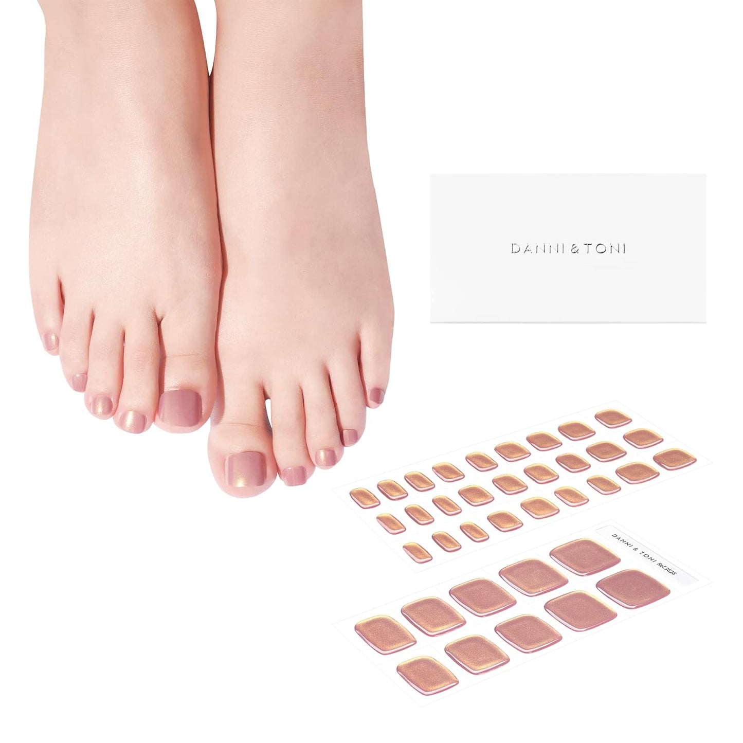 Semi Cured Gel Pedi StripsToenail Stickers Pedicure