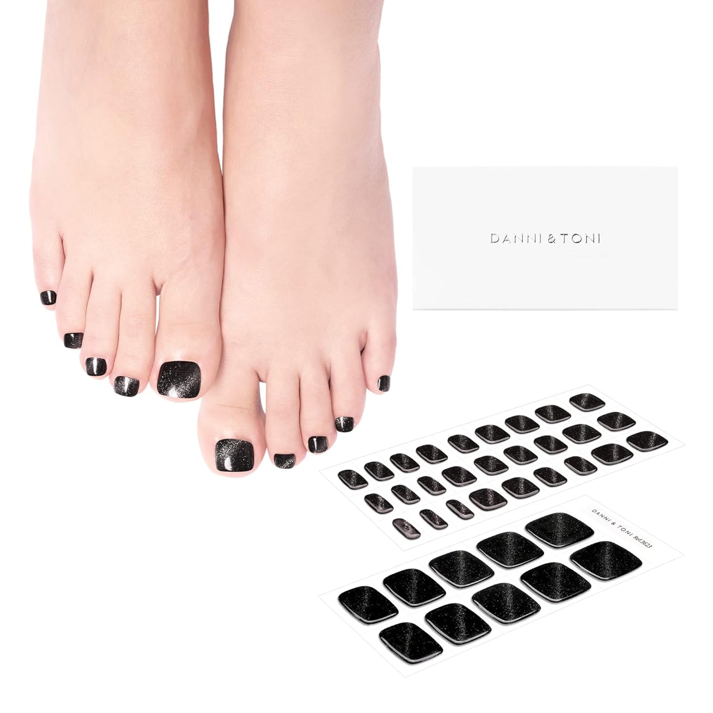 Semi Cured Gel Pedi StripsToenail Stickers Pedicure