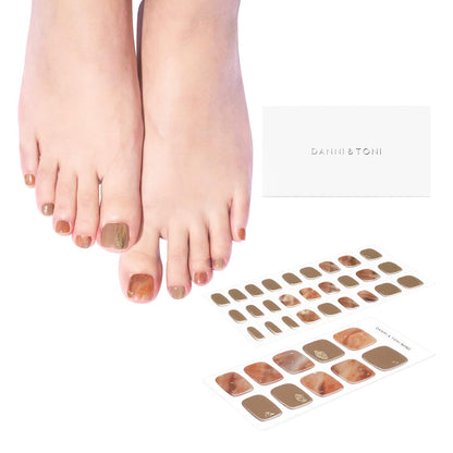 Semi Cured Gel Pedi StripsToenail Stickers Pedicure