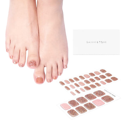 Semi Cured Gel Pedi StripsToenail Stickers Pedicure