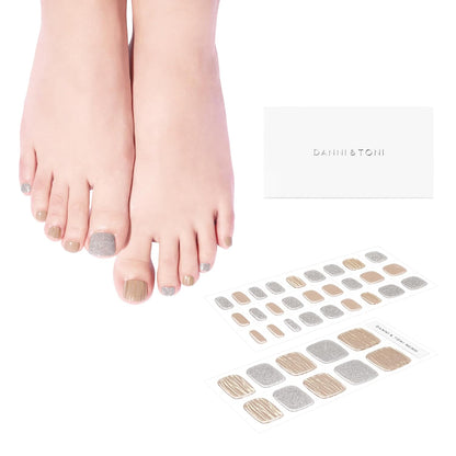 Semi Cured Gel Pedi StripsToenail Stickers Pedicure