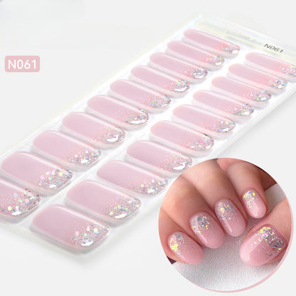 Semicured UV gel nail sticker kit