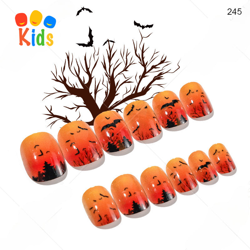 Mini press on nails for kids 24Pcs-12Size FNT-26