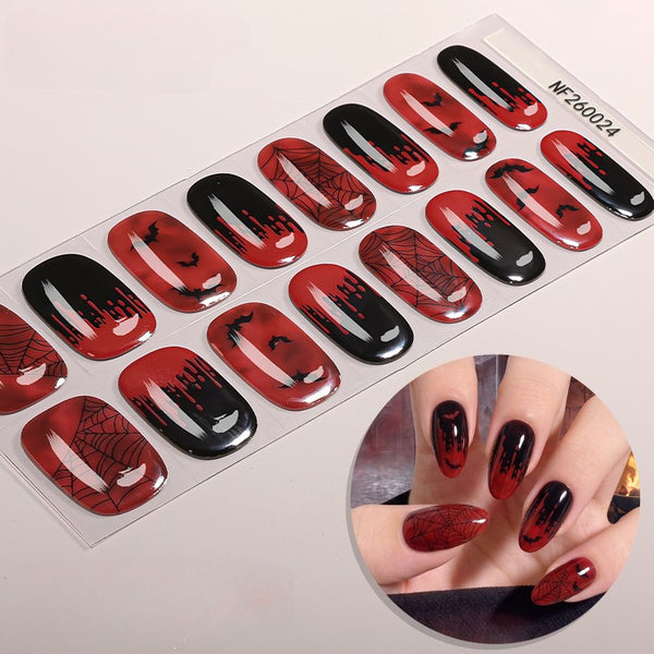 Halloween luminous semi-curable gel manicure sticker