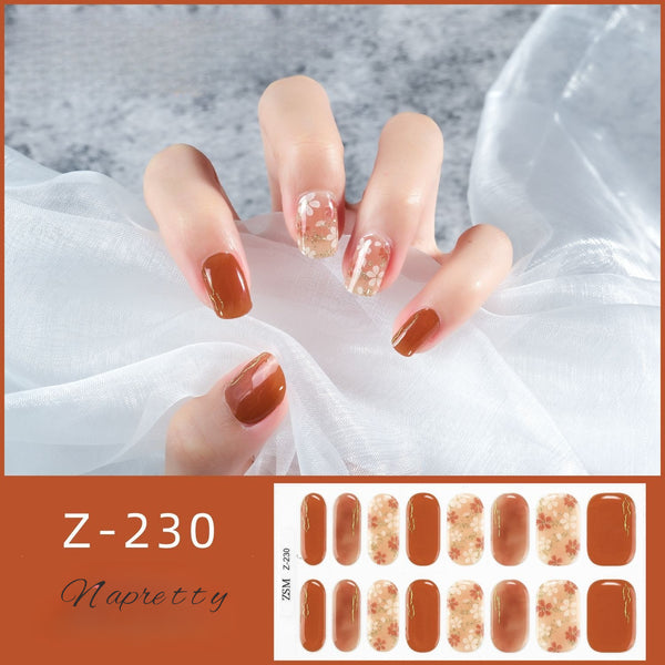UV gel manicure sticker semi-curing