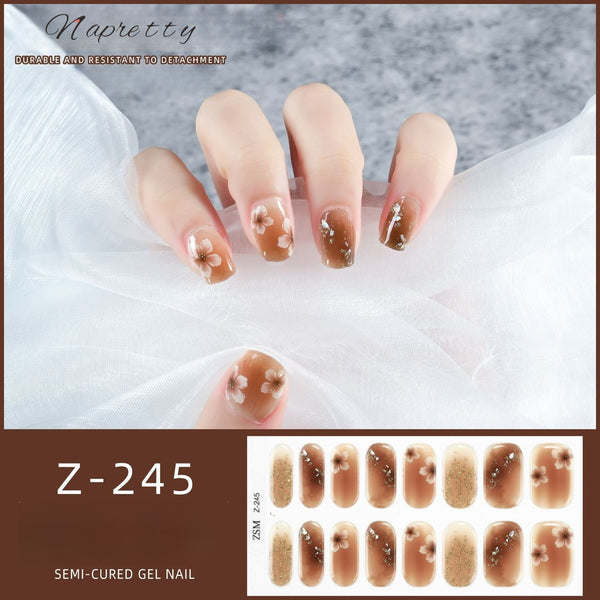 UV gel manicure sticker semi-curing