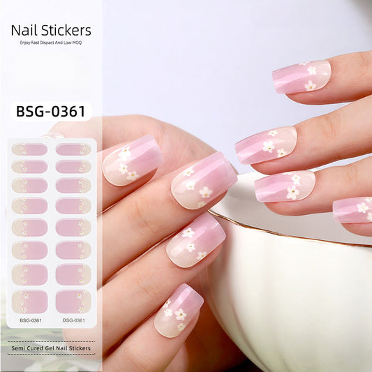 Semicured UV gel nail sticker kit BSG-0361