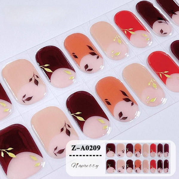 UV semicured nail stickers