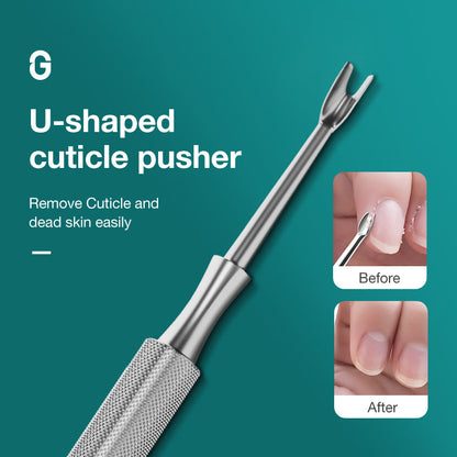 Multi-Function Nail Care Tools Cuticle Pusher Nail Dirt Cleaner Double Headed Design Pry Up Nails Cuticle Trimmer