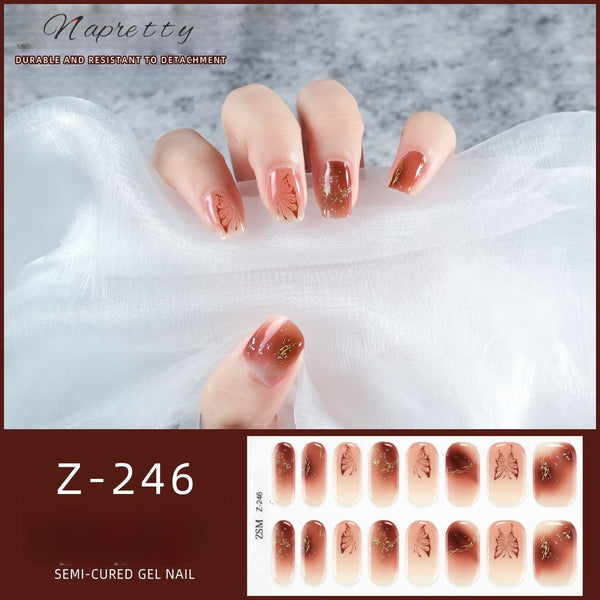 UV gel manicure sticker semi-curing