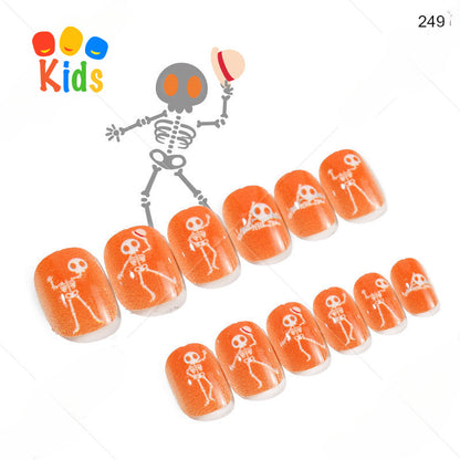 Mini press on nails for kids 24Pcs-12Size FNT-26-3