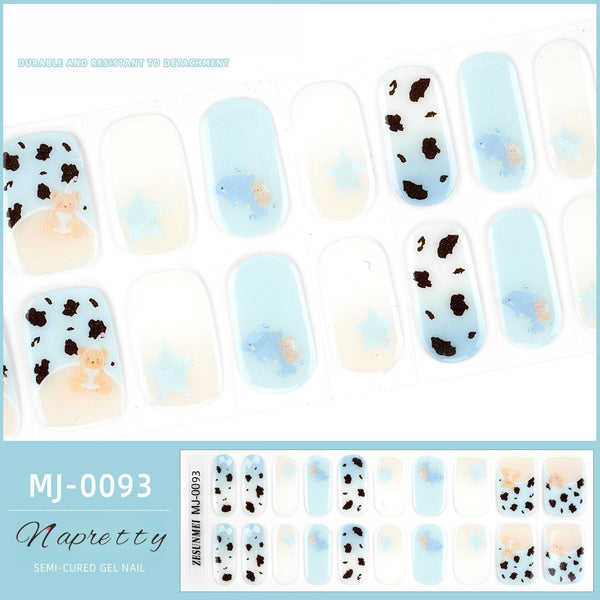 Pumpkin UV semi-cured gel manicure sticker
