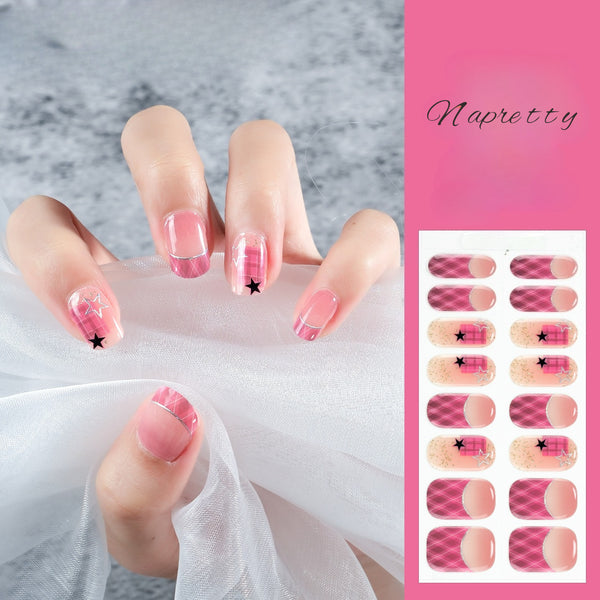 UV gel manicure sticker semi-curing