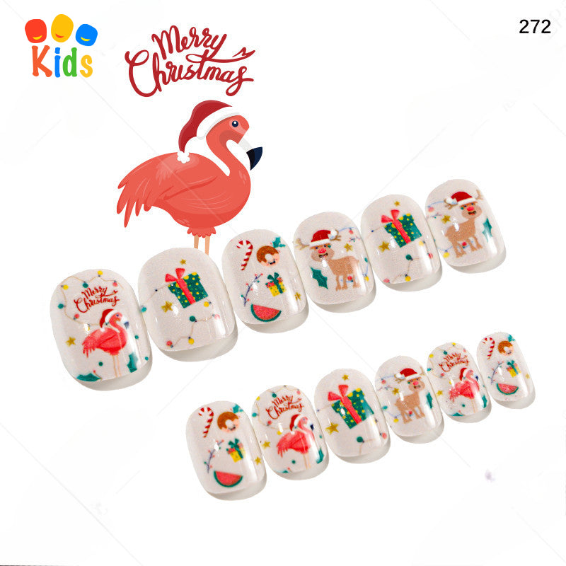 Mini press on nails for kids 24Pcs-12Size PNT-27