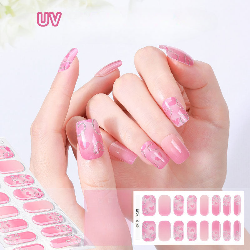 Semicured UV gel nail sticker kit NF240149