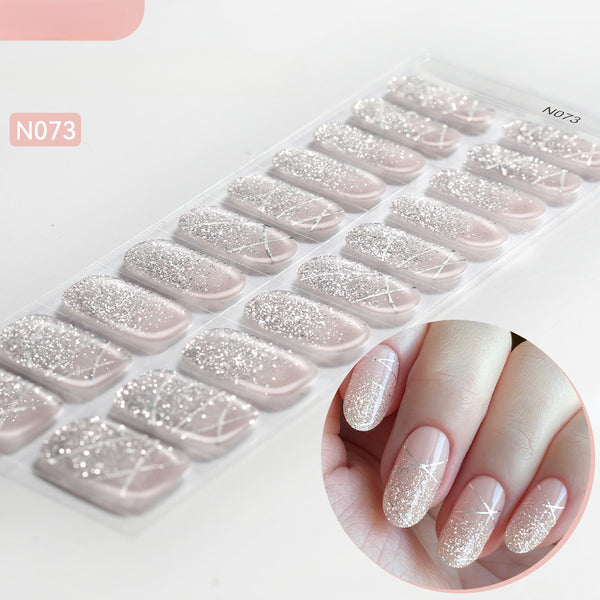 Semicured UV gel nail sticker kit