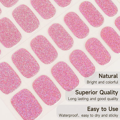 Semicured UV gel nail sticker kit UVG pink