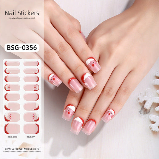 Semicured UV gel nail sticker kit BSG-0356