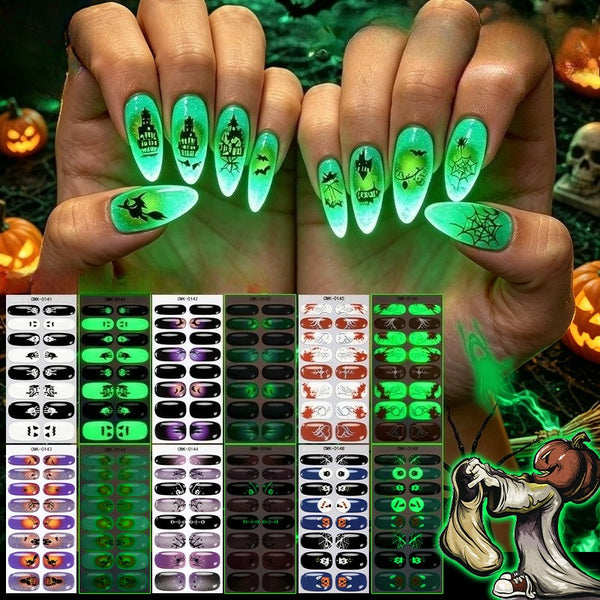 Halloween luminous dark UV-free nail sticker CMK0143