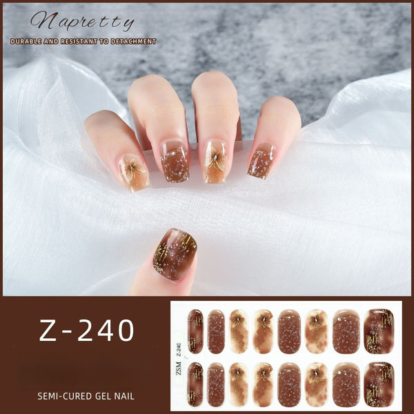 UV gel manicure sticker semi-curing