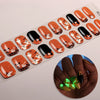 Semi-Cure Gel Nail Art Sticker Halloween Night Light Ghost Demon Spider Web UV Nail Sticker