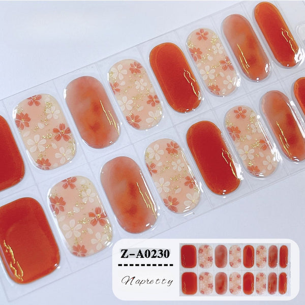UV semicured nail stickers