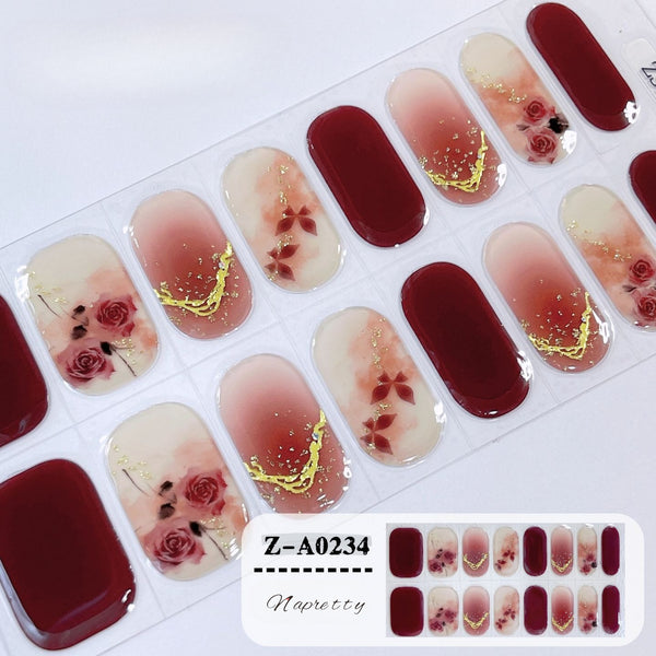 UV semicured nail stickers