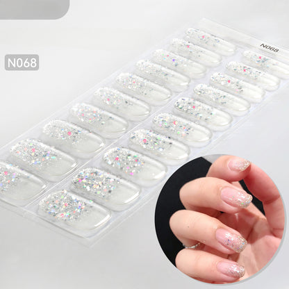 Semicured UV gel nail sticker kit