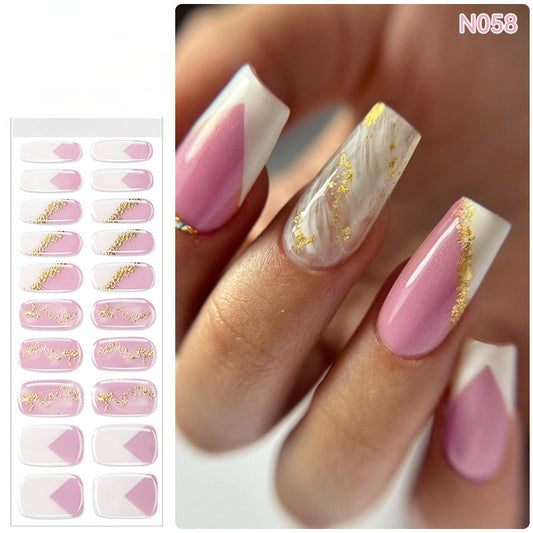 Semicured UV gel nail sticker kit N058