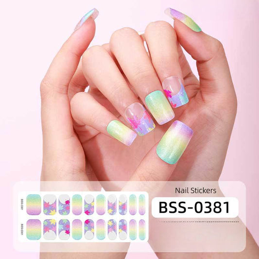 Semicured UV gel nail sticker kit BSS-0381