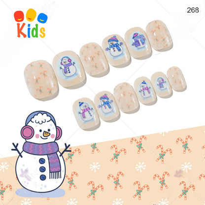 Mini press on nails for kids 24Pcs-12Size PNT-27