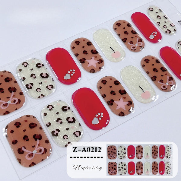 UV semicured nail stickers
