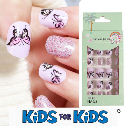 Mini Press On Nails For Kids 24 Pcs KPN1-27