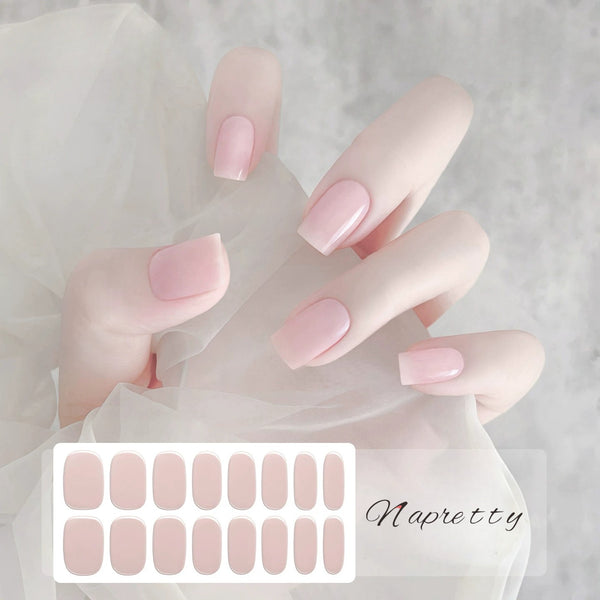 [No Lighting] Light Blue Embossed Cat's Eye Gel Nail Wrap
