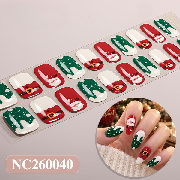 Christmas gel UV semi-cured nail sticker