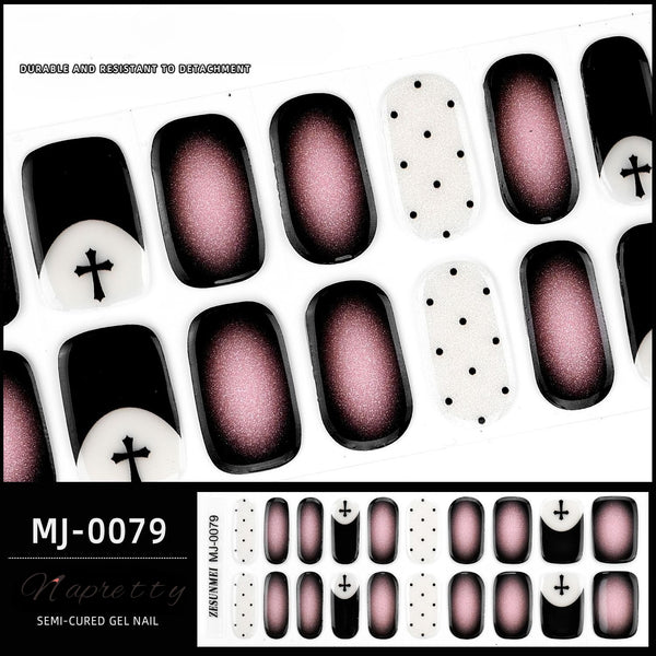 Pumpkin UV semi-cured gel manicure sticker