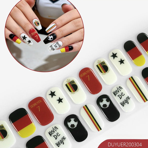 Independence Day 20 Finger Semi-Cure Gel Nail