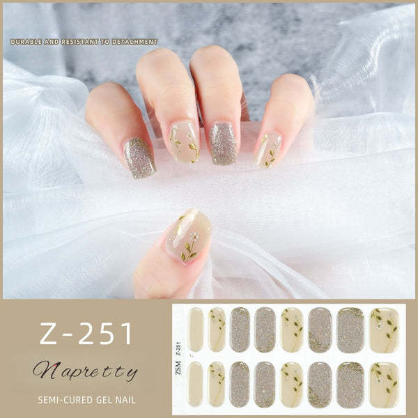 UV gel manicure sticker semi-curing