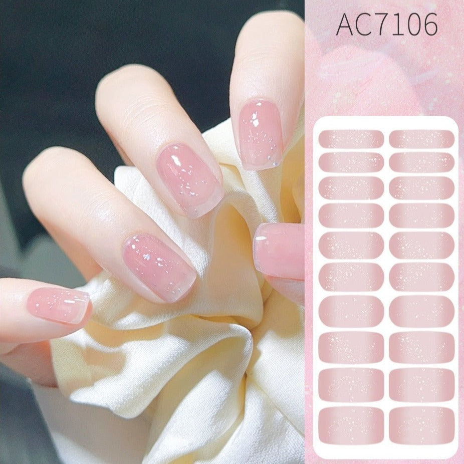 Semicured UV gel nail sticker kit AC7106