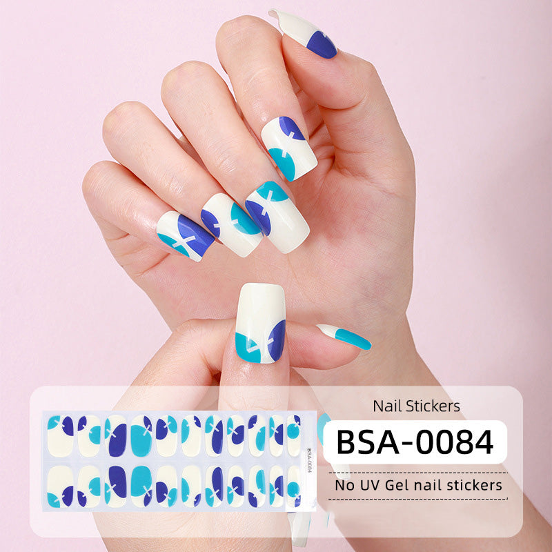 Semicured UV gel nail sticker kit