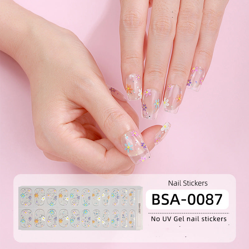 Semicured UV gel nail sticker kit BSA-0087