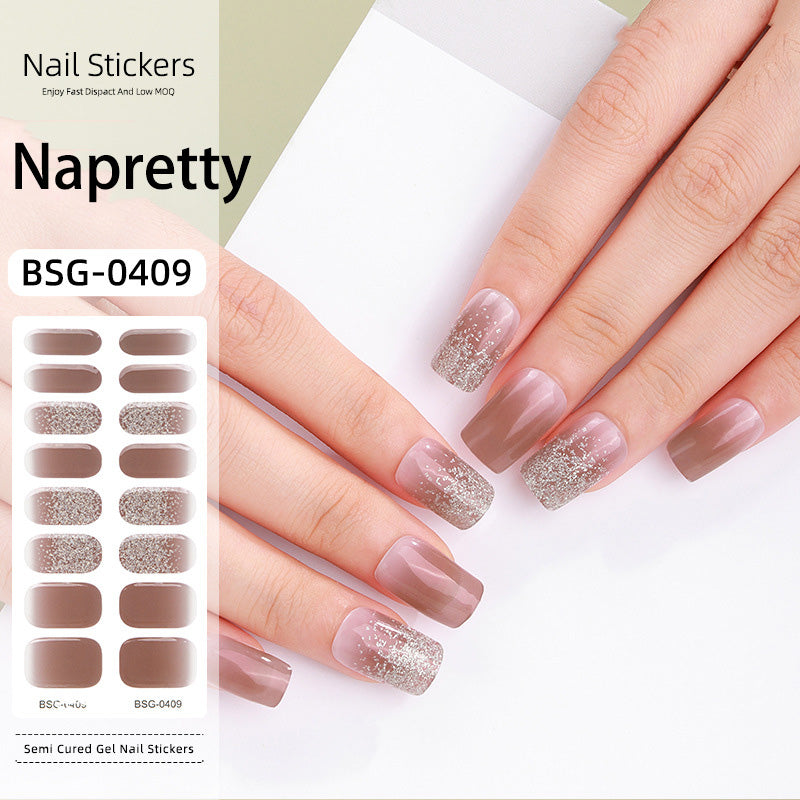 Semicured UV gel nail sticker kit BSG0409