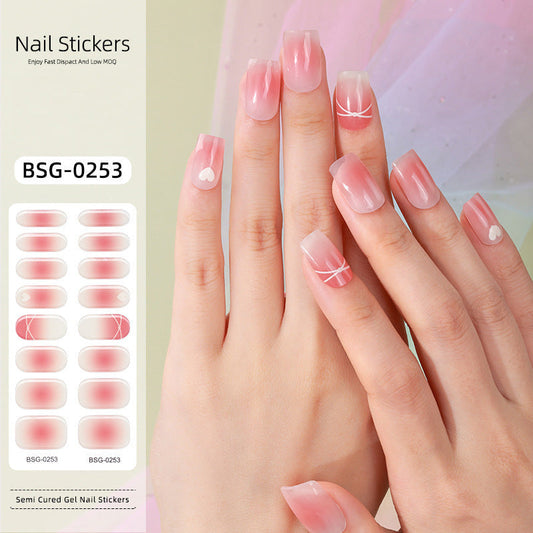 Semicured UV gel nail sticker kit BSG-0253