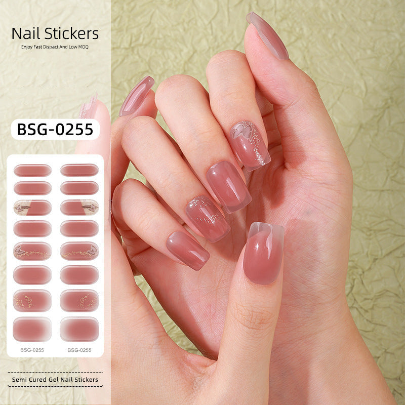 Semicured UV gel nail sticker kit BSG-0255