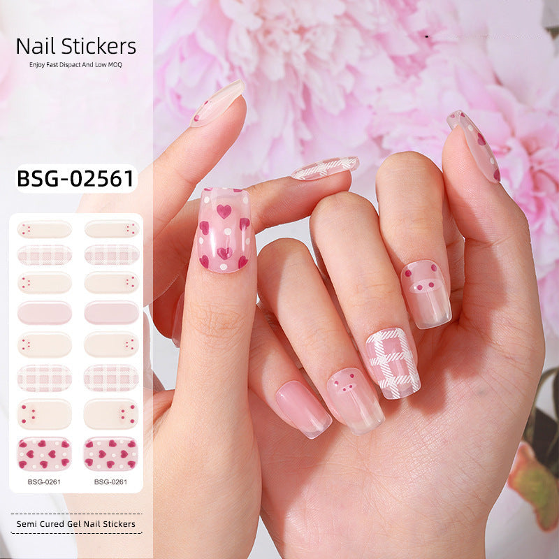 Semicured UV gel nail sticker kit BSG-0261