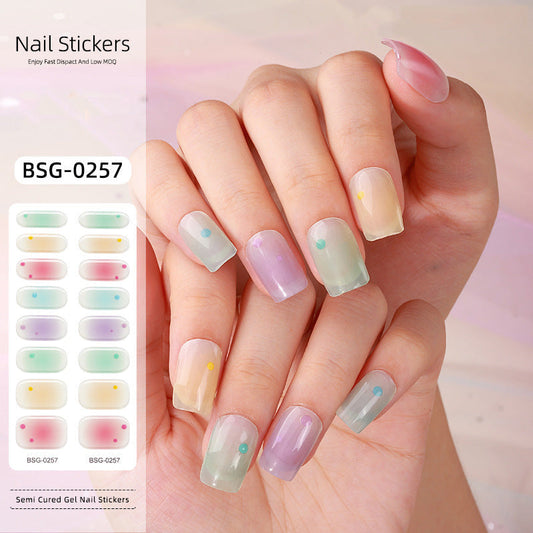 Semicured UV gel nail sticker kit BSG-0257