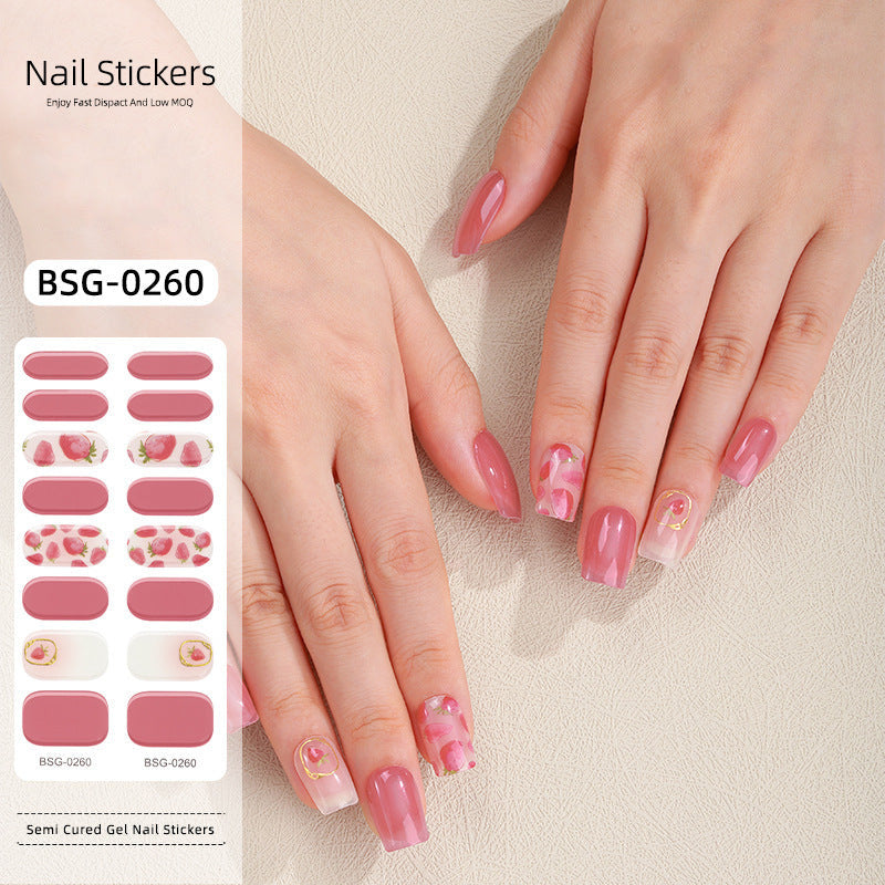 Semicured UV gel nail sticker kit BSG-0260