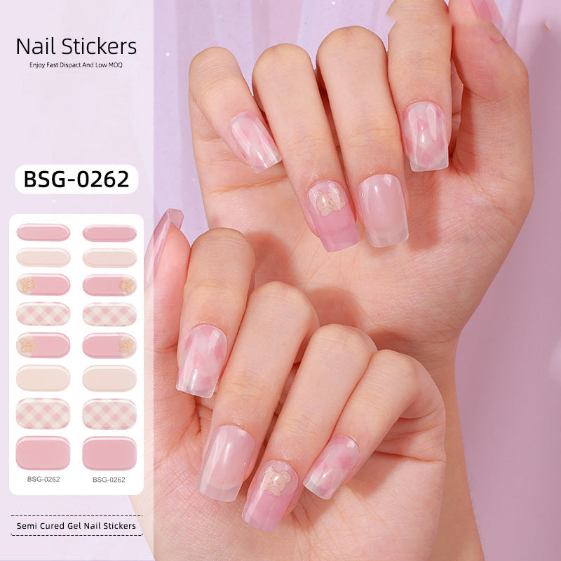 Semicured UV gel nail sticker kit BSG-0262