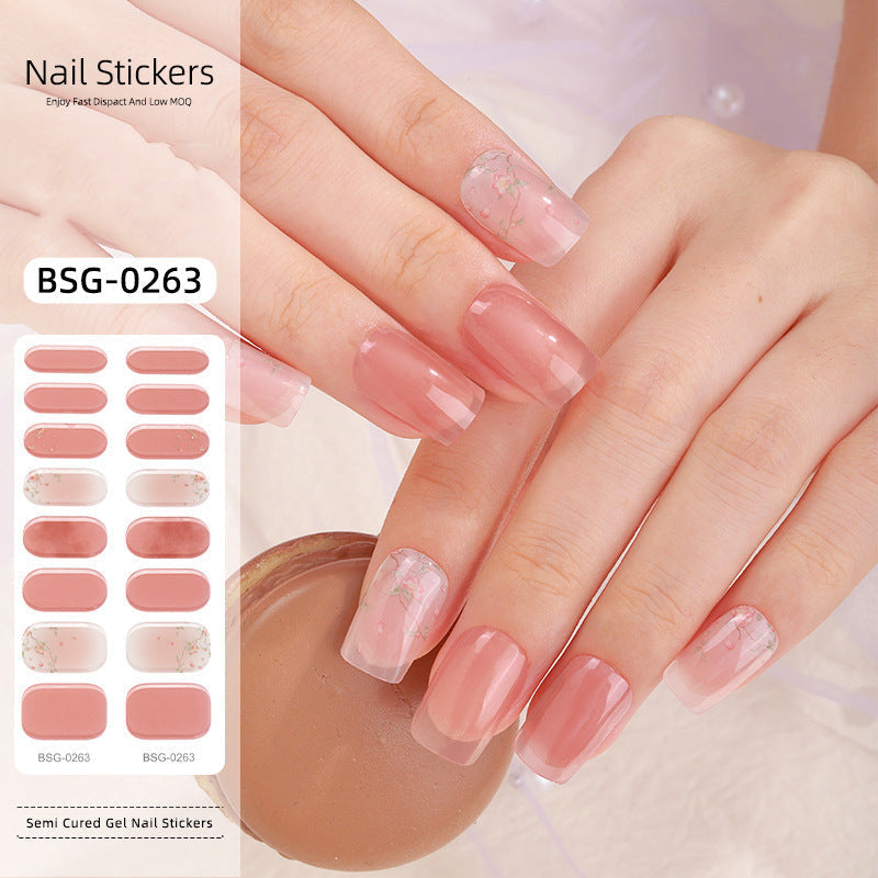 Semicured UV gel nail sticker kit BSG-0263