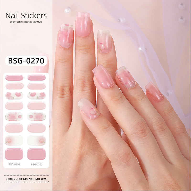 Semicured UV gel nail sticker kit BSG-0270